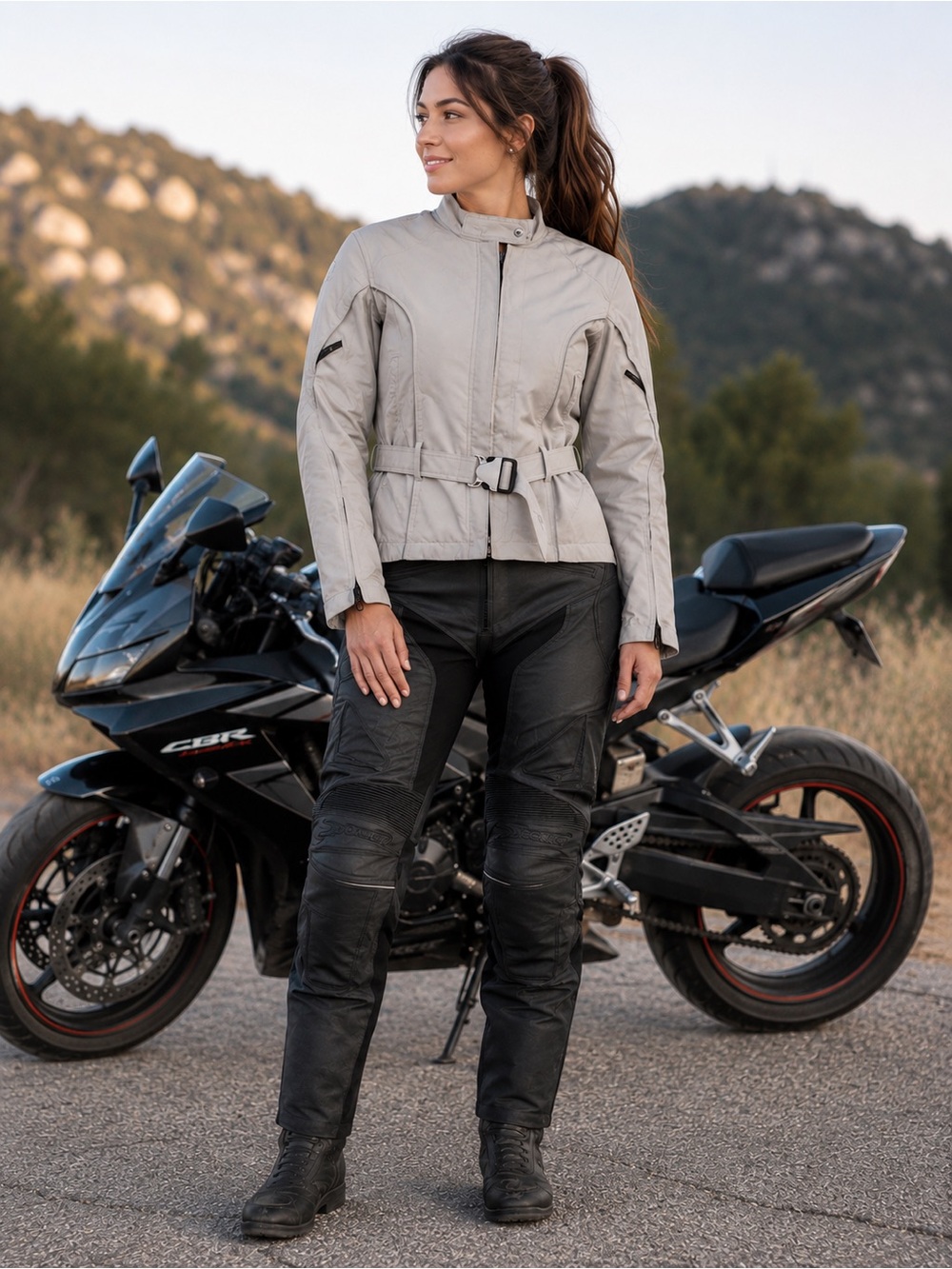 Joe Rocket Women's Light Gray Motorcycle Utility Jacket